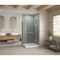 Maax - B3Round 4832 Acrylic Corner Right Shower Base in White with Anti-slip Bottom with Center Drain - White