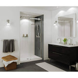 Maax - B3Round 4834 Acrylic Alcove Shower Base in White with Center Drain - White