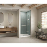 Maax - B3Round 4834 Acrylic Alcove Shower Base in White with Anti-slip Bottom with Center Drain - White