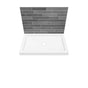 Maax - B3Round 4836 Acrylic Wall Mounted Shower Base in White with Center Drain - White
