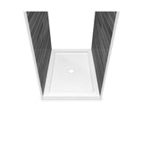 Maax - B3Round 4836 Acrylic Tunnel Shower Base in White with Center Drain - White