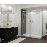 Maax - B3Round 6030 Acrylic Corner Left Shower Base in White with Left-Hand Drain - White