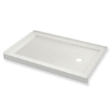 Maax - B3Round 6032 Acrylic Alcove Shower Base in White with Anti-slip Bottom with Left-Hand Drain - White