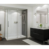 Maax - B3Round 6036 Acrylic Corner Right Shower Base in White with Center Drain - White