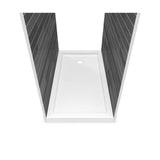 Maax - B3Round 6036 Acrylic Tunnel Shower Base in White with Center Drain - White