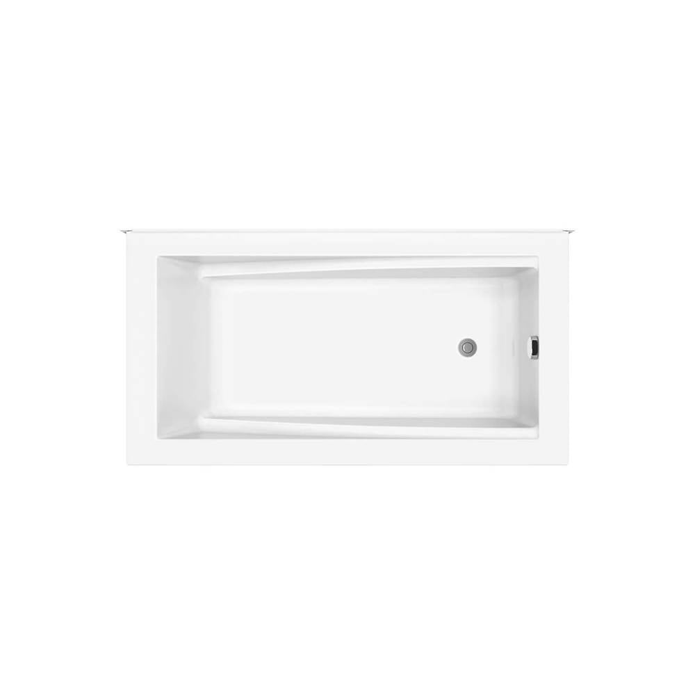 ModulR 6032 (With Armrests) Acrylic Wall Mounted Left-Hand Drain Bathtub in White