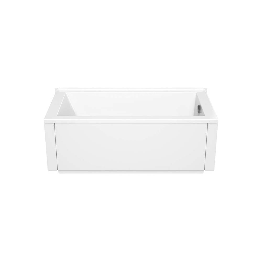 ModulR 6032 (Without Armrests) Acrylic Wall Mounted Left-Hand Drain Bathtub in White
