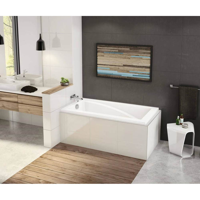 Maax - ModulR 6032 IF (With Armrests) Acrylic Corner Left Left-Hand Drain Bathtub in White - White
