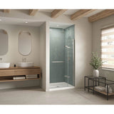Maax - B3Round 4236 Acrylic Alcove Shower Base in White with Anti-slip Bottom with Center Drain - White