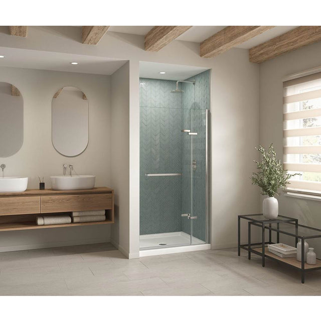 Maax - B3Round 4236 Acrylic Alcove Shower Base in White with Anti-slip Bottom with Center Drain - White