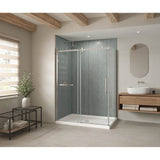 Maax - B3Round 6042 Acrylic Corner Left Shower Base in White with Anti-slip Bottom with Center Drain - White