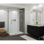 Maax - B3Square 4832 Acrylic Corner Right Shower Base in White with Center Drain - White