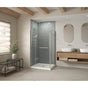 Maax - B3Square 4832 Acrylic Corner Left Shower Base in White with Anti-slip Bottom with Center Drain - White