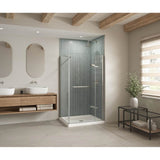 Maax - B3Square 4832 Acrylic Corner Right Shower Base in White with Anti-slip Bottom with Center Drain - White