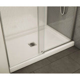 B3Square 4834 Acrylic Alcove Shower Base in White with Center Drain