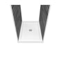 Maax - B3Square 4836 Acrylic Tunnel Shower Base in White with Center Drain - White