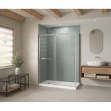 Maax - B3Square 6030 Acrylic Corner Left Shower Base in White with Anti-slip Bottom with Left-Hand Drain - White
