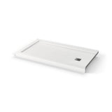 B3Square 6030 Acrylic Corner Right Shower Base in White with Anti-slip Bottom with Right-Hand Drain