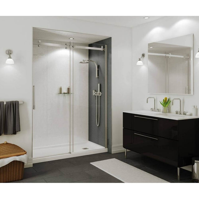 Maax - B3Square 6032 Acrylic Alcove Shower Base in White with Left-Hand Drain - White