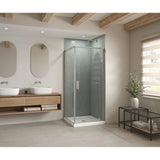 Maax - B3X 3636 Acrylic Corner Left or Right Shower Base with Center Drain in White - White