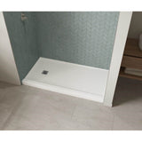 B3X 6032 Acrylic Alcove Shower Base with Left-Hand Drain in White