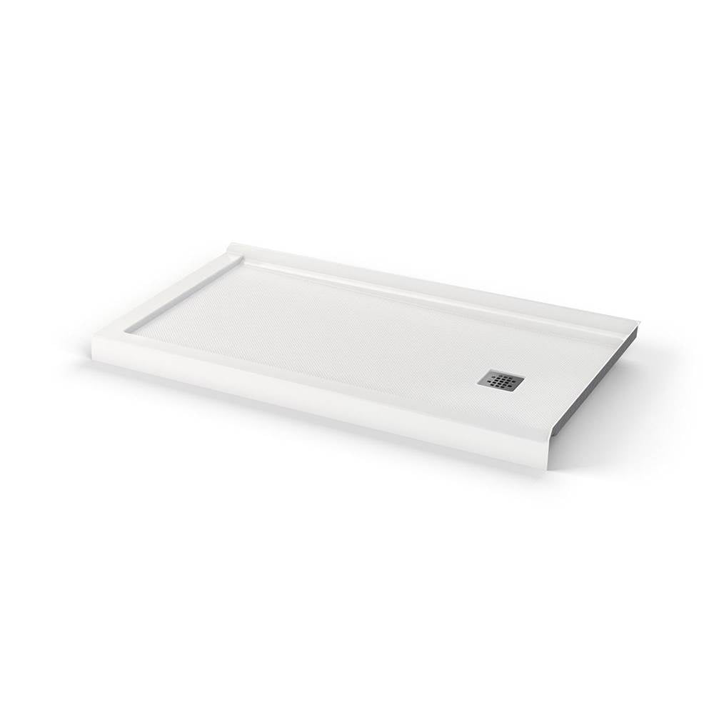 B3X 6032 Acrylic Corner Right Shower Base with Right-Hand Drain in White