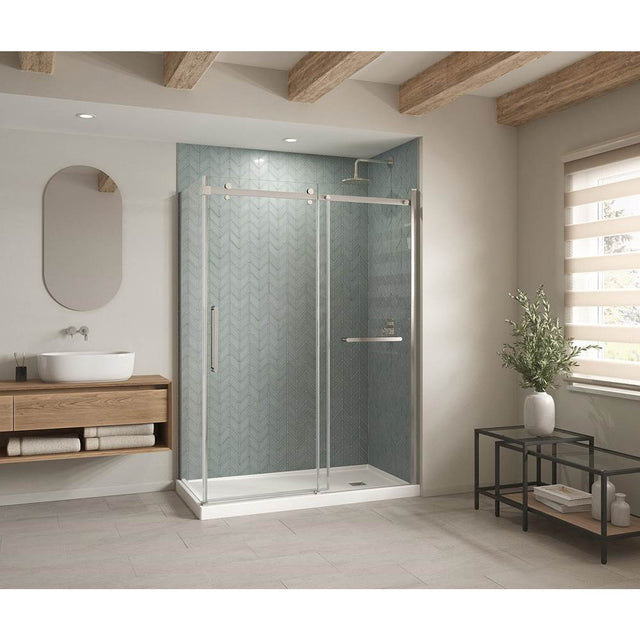 Maax - B3X 6032 Acrylic Corner Right Shower Base with Anti-slip Bottom with Right-Hand Drain in White - White