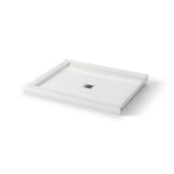 B3X 4836 Acrylic Corner Right Shower Base with Center Drain in White
