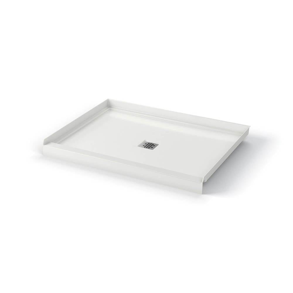 B3X 4836 Acrylic Alcove Shower Base with Anti-slip Bottom with Center Drain in White