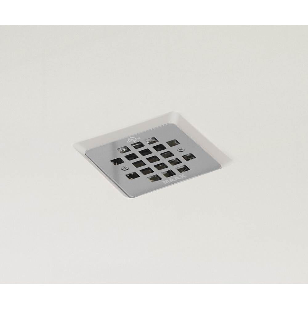 B3X 6036 Acrylic Corner Left Shower Base with Center Drain in White