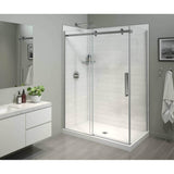 Maax - B3X 6036 Acrylic Corner Left Shower Base with Center Drain in White - White