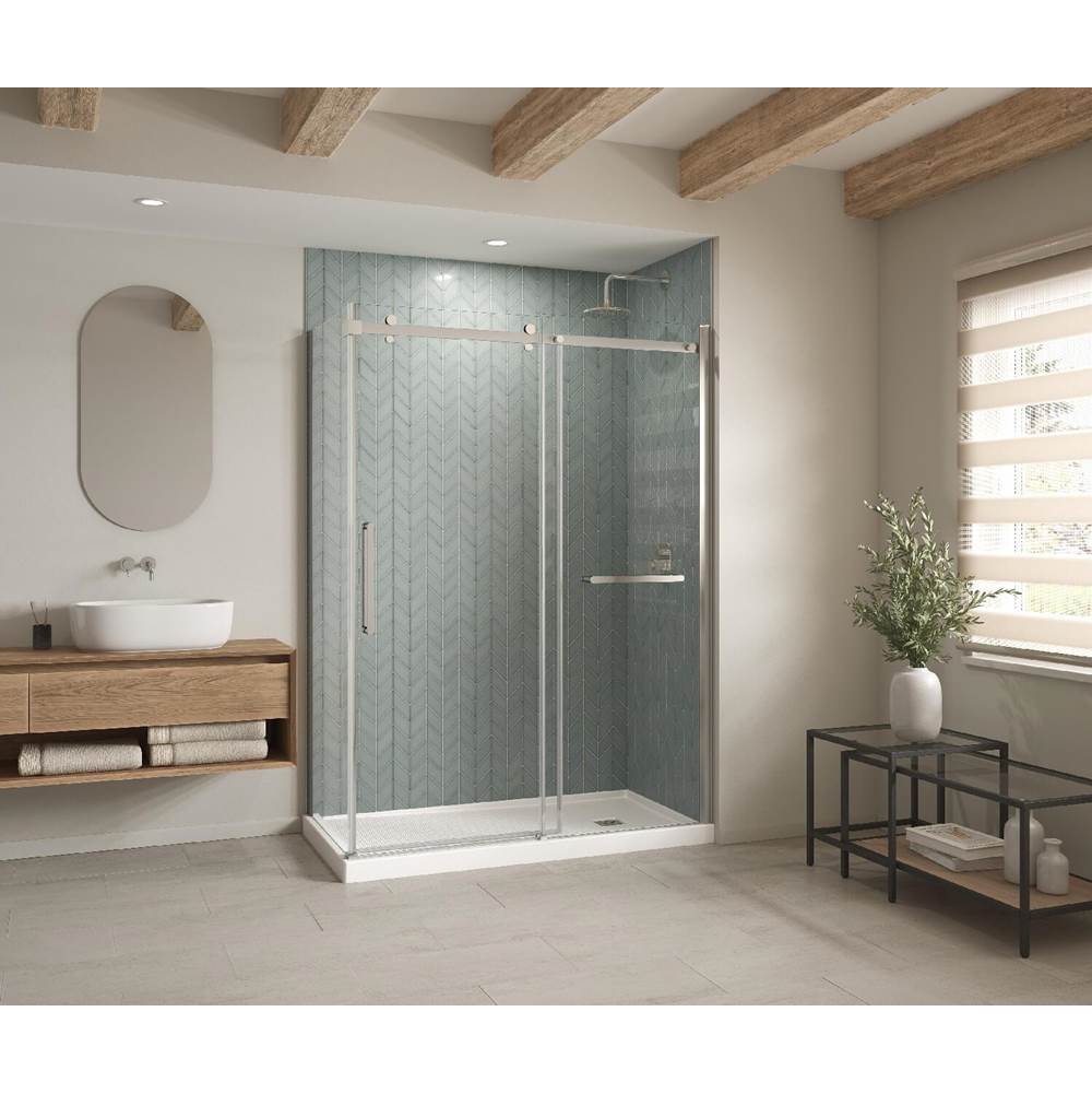 Maax - B3X 6036 Acrylic Corner Right Shower Base with Anti-slip Bottom with Center Drain in White - White