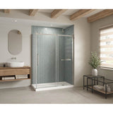 Maax - B3X 6036 Acrylic Corner Right Shower Base with Anti-slip Bottom with Center Drain in White - White