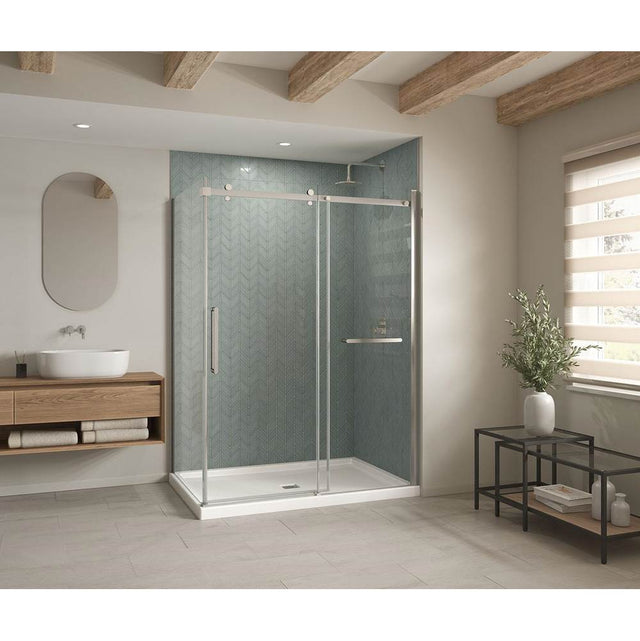 Maax - B3Square 6042 Acrylic Corner Right Shower Base in White with Center Drain - White