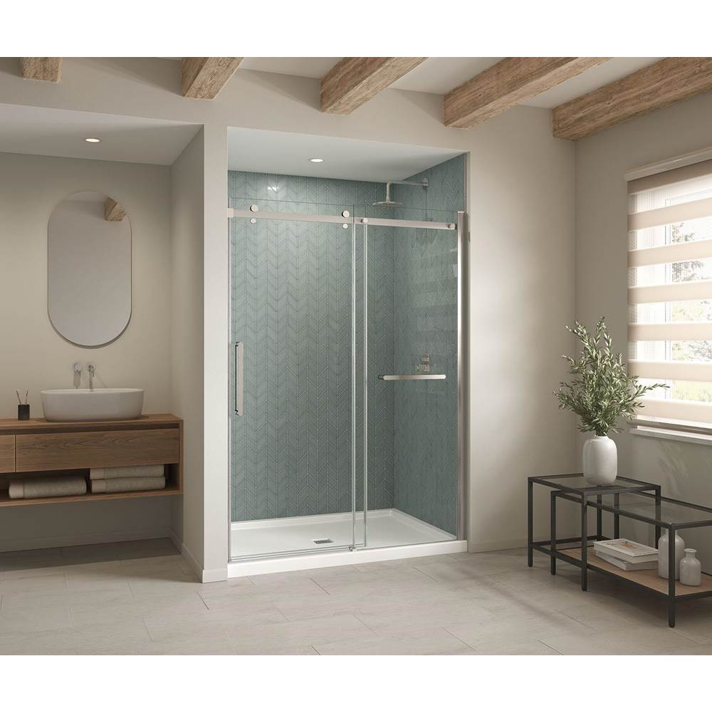 Maax - B3Square 6042 Acrylic Alcove Shower Base in White with Anti-slip Bottom with Center Drain - White