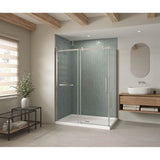Maax - B3Square 6042 Acrylic Corner Left Shower Base in White with Anti-slip Bottom with Center Drain - White