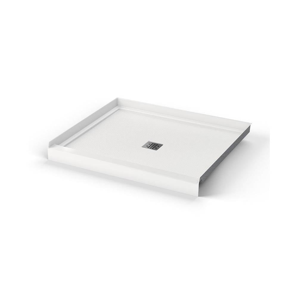 B3X 4236 Acrylic Alcove Shower Base with Anti-slip Bottom with Center Drain in White