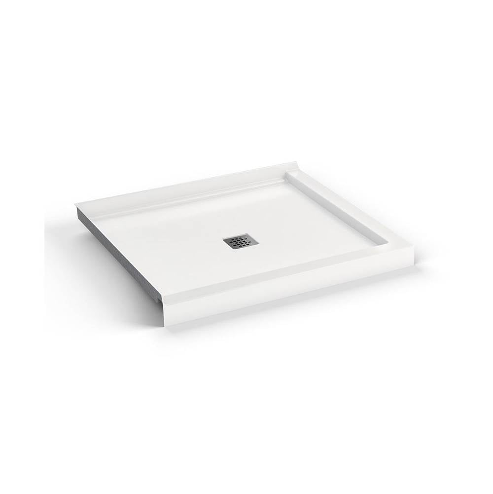 B3X 4236 Acrylic Corner Left Shower Base with Center Drain in White