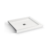 B3X 4236 Acrylic Corner Left Shower Base with Center Drain in White