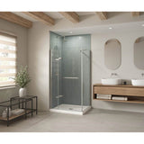 Maax - B3X 4236 Acrylic Corner Left Shower Base with Center Drain in White - White