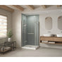 Maax - B3X 4236 Acrylic Corner Left Shower Base with Center Drain in White - White