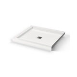 B3X 4236 Acrylic Corner Right Shower Base with Center Drain in White