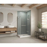 Maax - B3X 4236 Acrylic Corner Right Shower Base with Center Drain in White - White