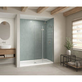 Maax - B3Square 7236 Acrylic Alcove Shower Base in White with Center Drain - White