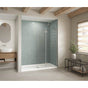 Maax - B3Square 7236 Acrylic Alcove Shower Base in White with Center Drain - White