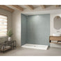 Maax - B3Square 7236 Acrylic Corner Left Shower Base in White with Center Drain - White