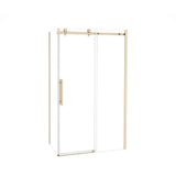 Odyssey SC 48'' x 32'' x 78'' 8mm Sliding Shower Door for Corner Installation with Clear glass in  Brushed Gold