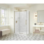 Maax - Odyssey SC 48'' x 32'' x 78'' 8mm Sliding Shower Door for Corner Installation with Clear glass in  Brushed Gold