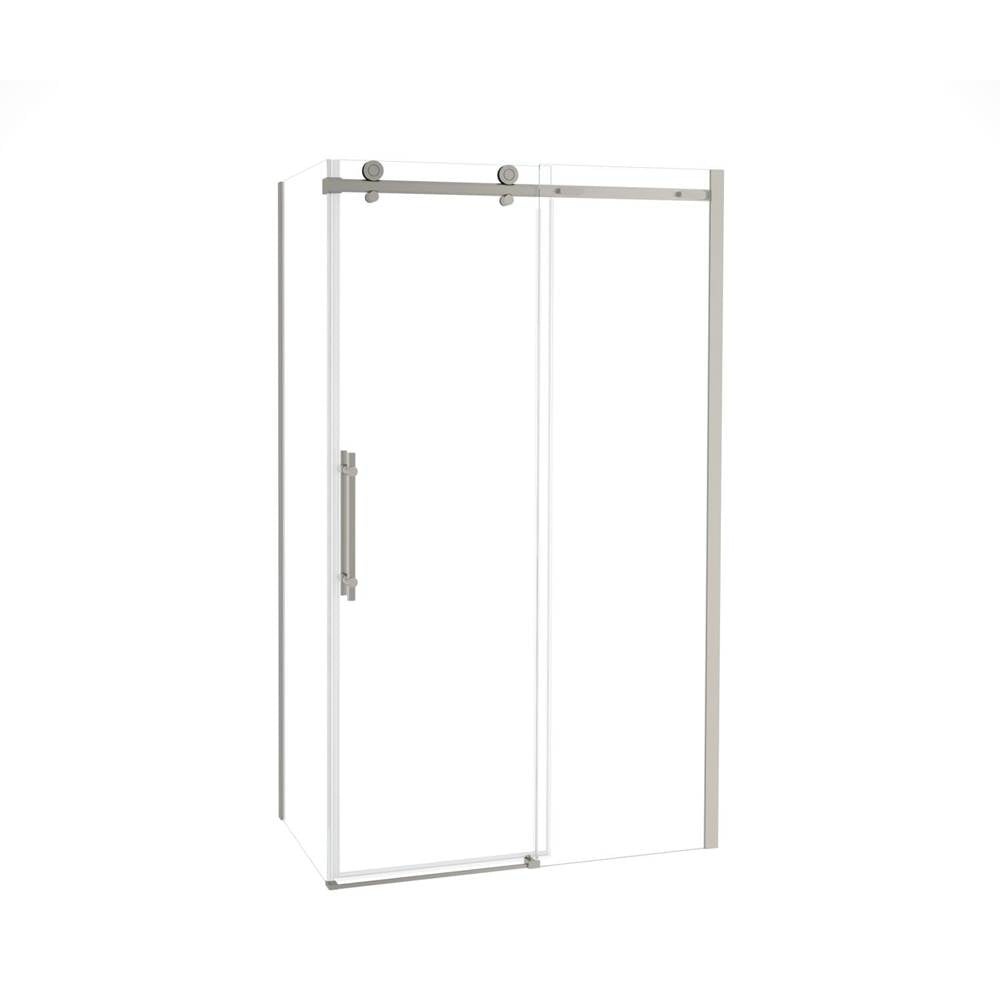 Odyssey SC 48'' x 32'' x 78'' 8mm Sliding Shower Door for Corner Installation with Clear glass in Brushed Nickel