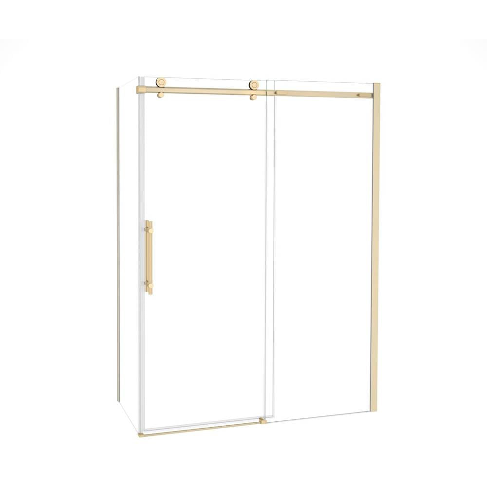 Odyssey SC 60'' x 32'' x 78'' 8mm Sliding Shower Door for Corner Installation with Clear glass in Brushed Gold